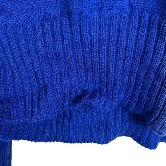 VTG 1940s Sand Knit Wool Varsity Sweater V-Neck Embroidered W Men's Sz Large - Picture 9 of 9